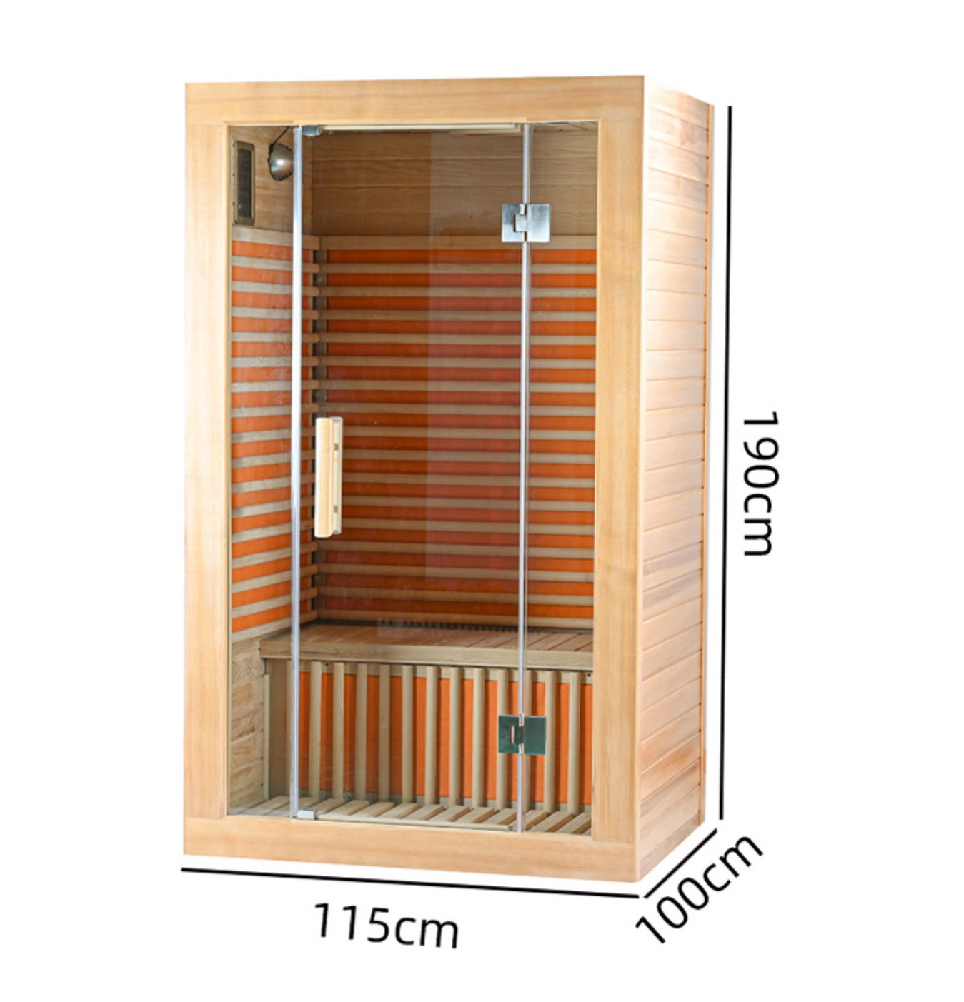 Sauna 1-2 ব্যক্তি হেমলক দূর-ইনফ্রারেড Sauna